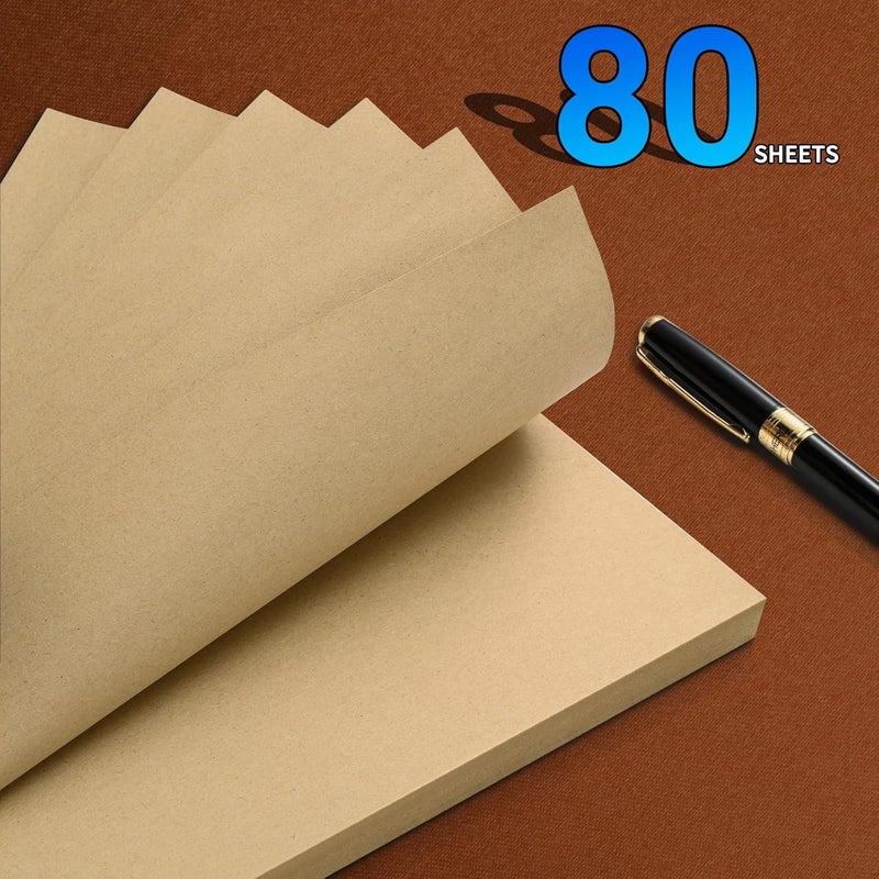 Tofun A6 Blank Vintage Refillable Paper, Retro A6 Binder Refills Paper for 6-Ring Binders Planner Traveller Journal Notebook Dairy, Blank Filler Paper, 80 Sheets 160 Pages, Blank - Image 3